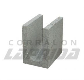 Block Cemento Liso Encadenado 13x20x20
